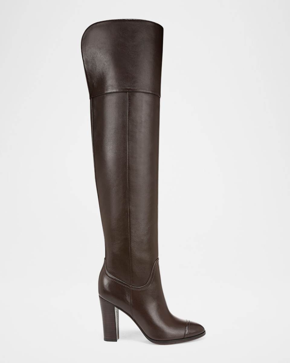 Conrad Leather Over-The-Knee Boots